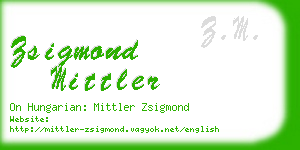 zsigmond mittler business card